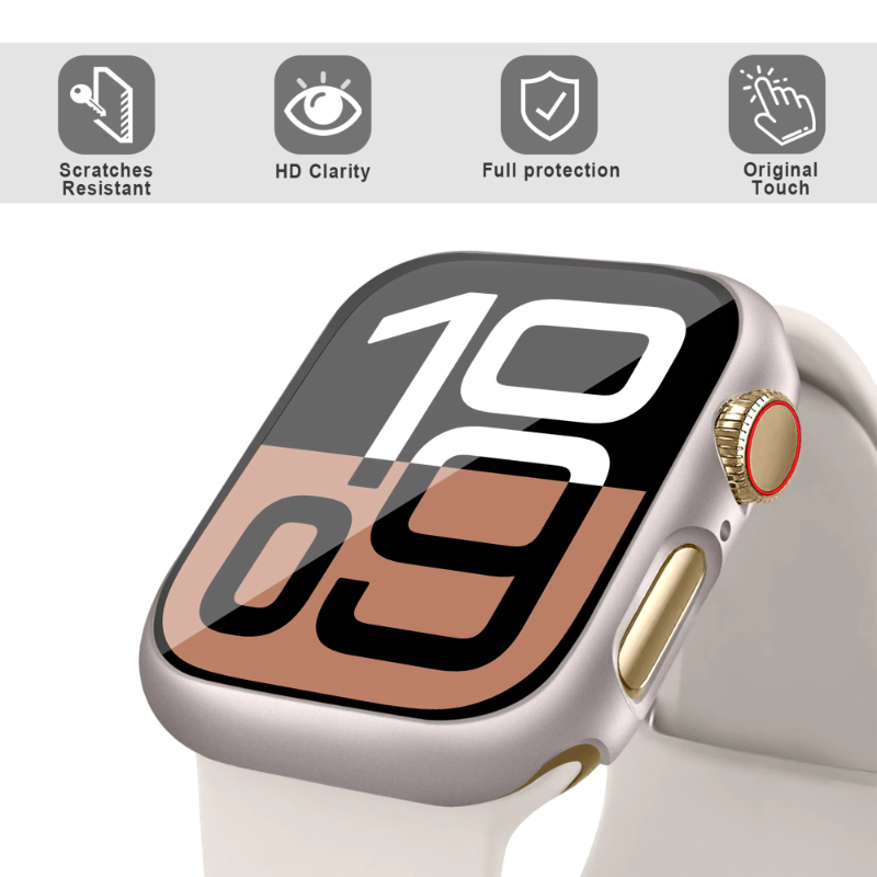 Vidrio templado + funda para A - Apple Smartwatch Accessories reseña y precio