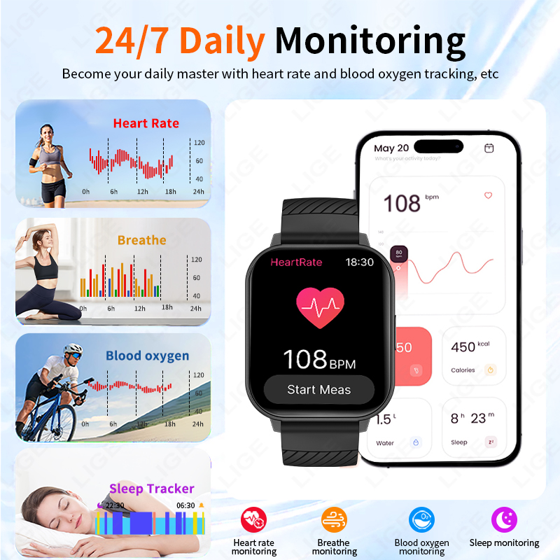 Reloj Inteligente LIGE 2026, P - Smartwatch Faces reseña y precio