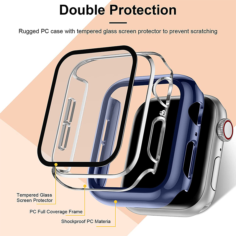 Vidrio templado + cubierta par - Apple Smartwatch Accessories reseña y precio