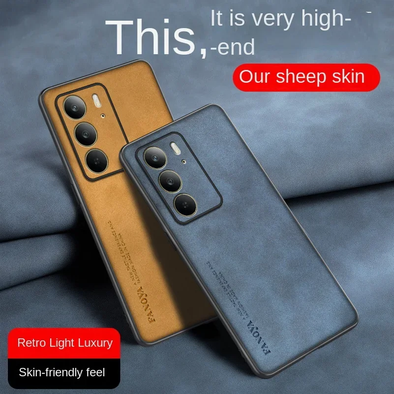 Funda de cuero liso de lujo pa - Realme C67 reseña y precio