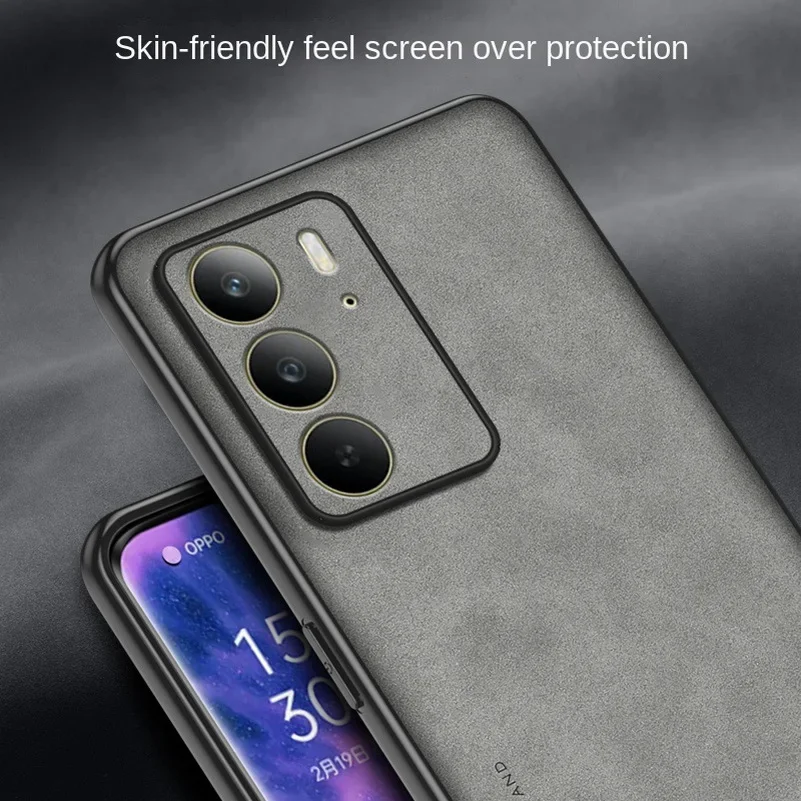 Funda de cuero liso de lujo pa - Realme C67 reseña y precio