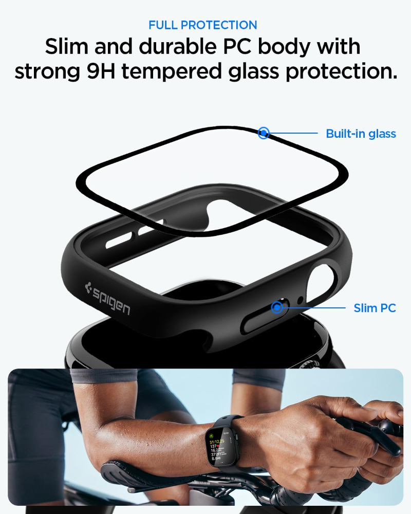 Vidrio templado + funda para A - Apple Smartwatch Accessories reseña y precio