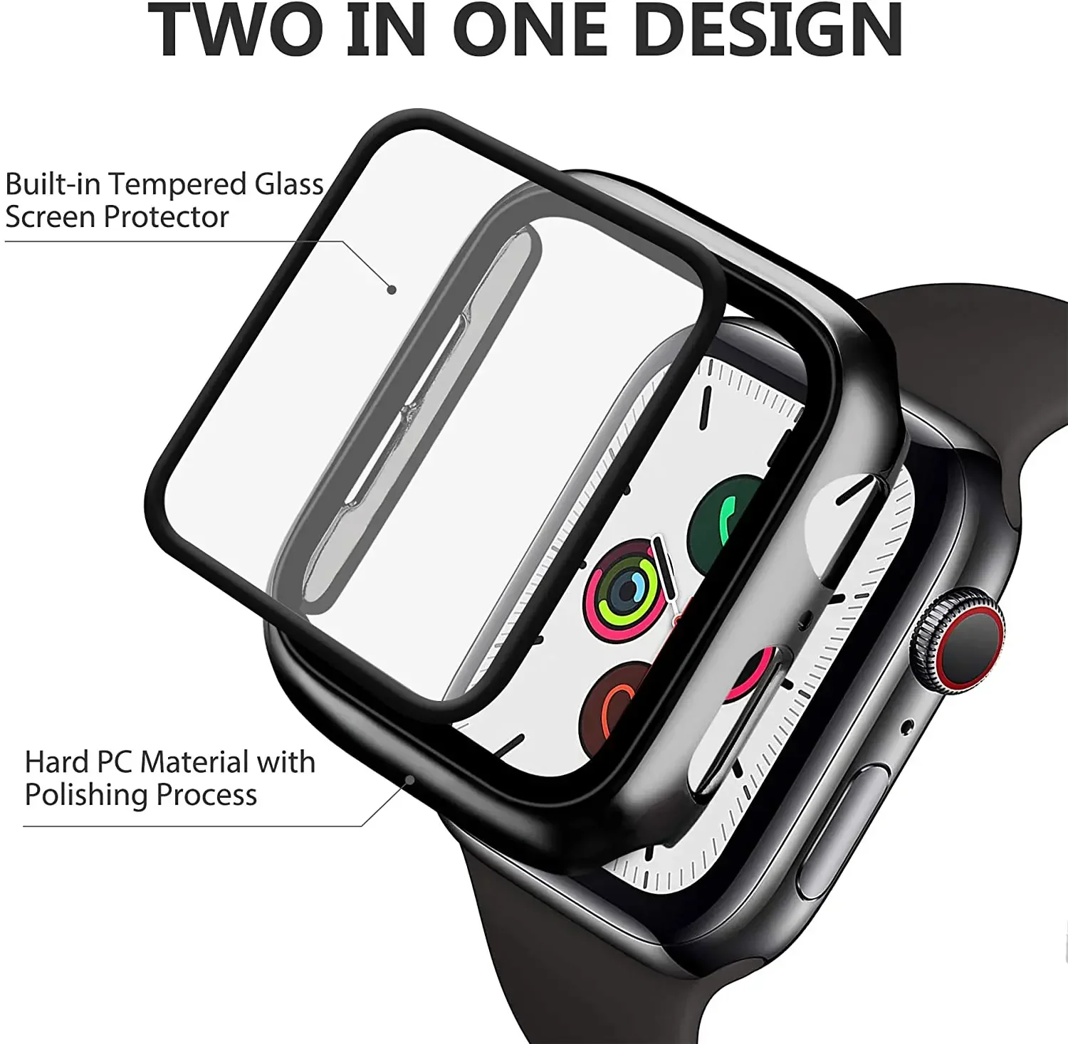 Vidrio templado + cubierta par - Apple Smartwatch Accessories reseña y precio