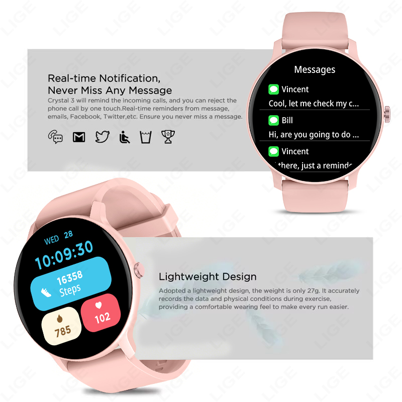 Reloj Inteligente LIGE 2026 co - Smartwatch Faces reseña y precio