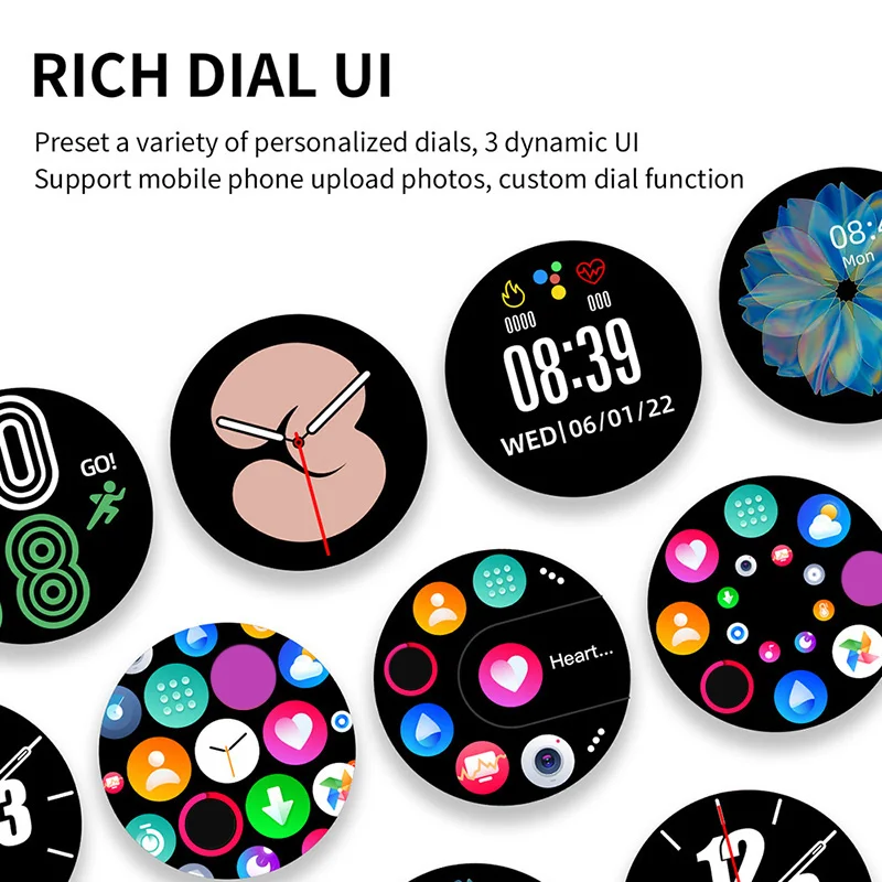 Reloj inteligente AMOLED de 1, - Smartwatch Faces reseña y precio
