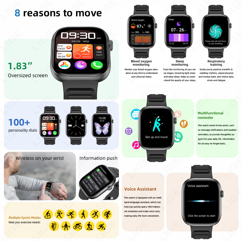 Reloj Inteligente LIGE para Ho - Smartwatch Faces reseña y precio