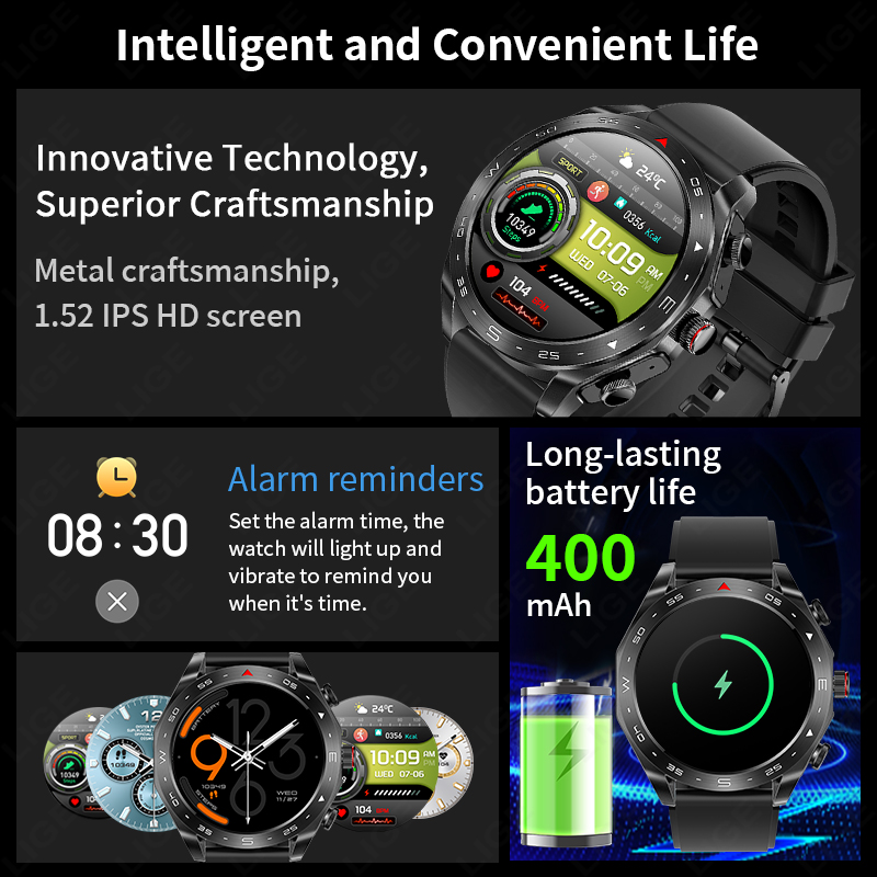 LIGE-reloj inteligente con aur - Smartwatch Store reseña y precio