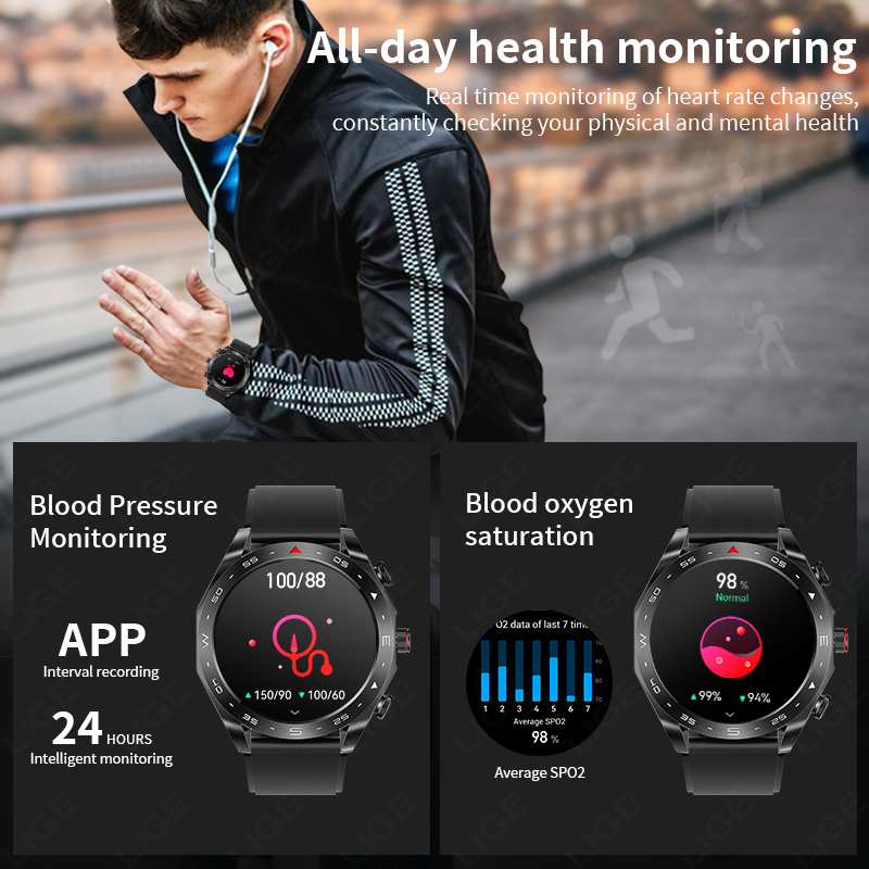 LIGE-reloj inteligente con aur - Smartwatch Store reseña y precio